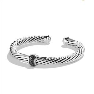 David Yurman cable bracelet with black diamonds